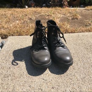 Gray/black combat boots. Size 8. Steve Madden
